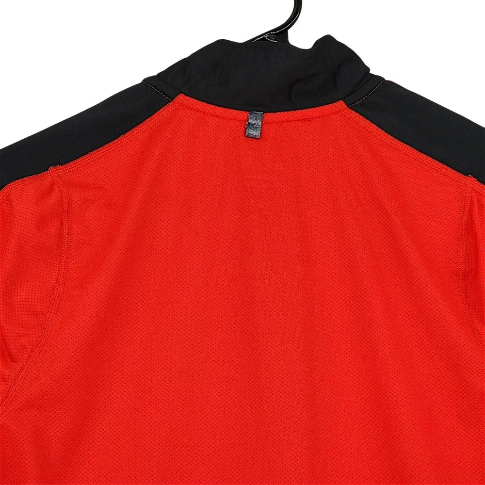 Nike Running 1/2 Zip Shirt S Mens Red Black Dri FIT Athletic Jogging Wicking